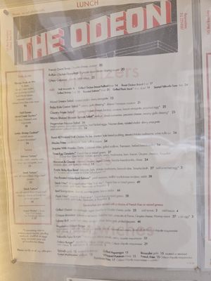 Menu photo 3 The Odeon New York, NY Menu photo 3 The Odeon New York, NY