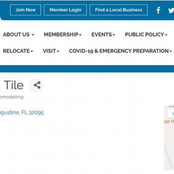 Cielo Stone And Tile - Cielo stone advertises as a contractor on the chamber of commerce website. - Tiling Near Me - St. Augustine, Florida
