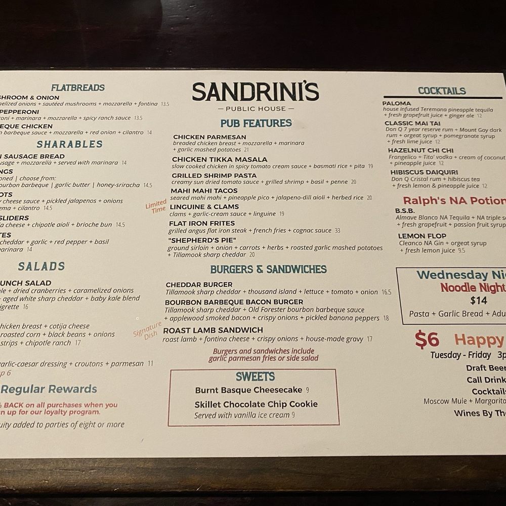Sandrini's Public House - 4/2025 - Italian Near Me - Bakersfield, California Sandrini's Public House - 4/2025 - Italian Near Me - Bakersfield, California