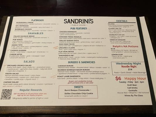 Menu photo 2 Sandrini's Public House Bakersfield, CA Menu photo 2 Sandrini's Public House Bakersfield, CA