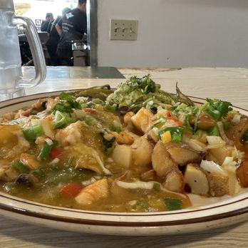 Carlillos Cocina - Shrimp enchiladas with potatoes. Delicious! - Mexican Near Me - Sparks, Nevada