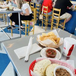 Taqueria Del Sol - I'm really happy to be back enjoying some fish tacos, bean chips, and salsa!