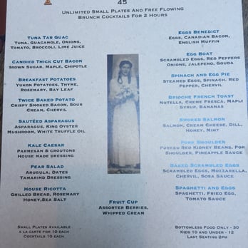 Bea - Bottomless Brunch menu - Cocktail Bars Near Me - New York, New York