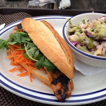 Fish - Saigon salmon sandwich. Good concept, but the marinade is far too salty and overwhelmed any other flavors. $23 disappointment - Seafood Near Me - Sausalito, California Fish - Saigon salmon sandwich. Good concept, but the marinade is far too salty and overwhelmed any other flavors. $23 disappointment - Seafood Near Me - Sausalito, California