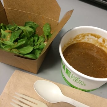 SunCafe - I ordered to go: 12$ for Soup and Salad - 8oz soup and I'm not exaggerating 5 bites of lettuce. - Vegan Near Me - Studio City, California SunCafe - I ordered to go: 12$ for Soup and Salad - 8oz soup and I'm not exaggerating 5 bites of lettuce. - Vegan Near Me - Studio City, California