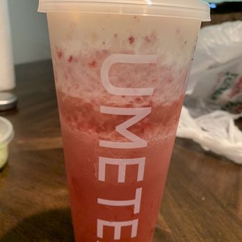 Ume Tea - Strawberry with cheese foam. - Bubble Tea Near Me - Milpitas, California Ume Tea - Strawberry with cheese foam. - Bubble Tea Near Me - Milpitas, California