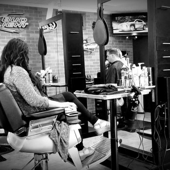Shag Shop - Kyle getting a drop fade, guy on the right getting a straight blade shave. - Barbers Near Me - Thousand Oaks, California
