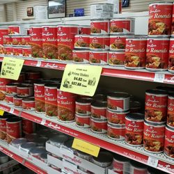 A B C Christian Supplies & Health Food Store - One of four aisles of vegetarian (and many vegan) canned meats. You can't find this anywhere else.
