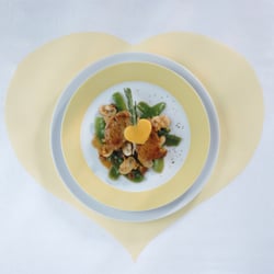 L'Ambassade - Romantique restaurants diner sortir assiette plat repas couple amour illustration