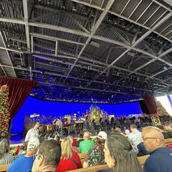 America Gardens Theatre - Inside looking at the set up of the candlelight processional