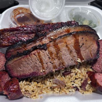 Brisket & Rice - Brisket, homemade sausage, pork ribs, and bbq fried rice - Barbeque Near Me - Houston, Texas Brisket & Rice - Brisket, homemade sausage, pork ribs, and bbq fried rice - Barbeque Near Me - Houston, Texas