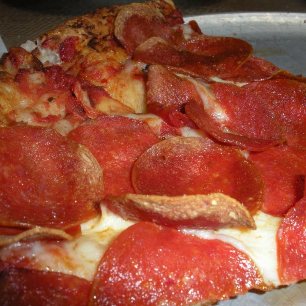 Hideaway Pizza - PEP - do you see the light brown edges of the pepperonis? That part is amazing tasting. Really. - Italian Near Me - Tulsa, Oklahoma
