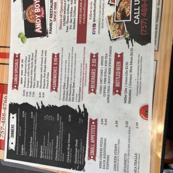Andy Boys Pizza - Menu 12/12/23 - Pizza Near Me - Chesapeake, Virginia Andy Boys Pizza - Menu 12/12/23 - Pizza Near Me - Chesapeake, Virginia