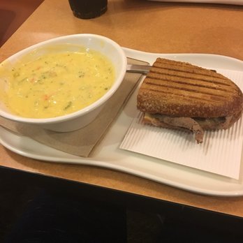 Panera Bread - You Pick Two- broccoli cheddar soup and steak and white cheddar panini - Sandwiches Near Me - Schaumburg, Illinois