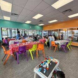 The Little Gym of Northeast Orlando, FL - Kids had a blast painting ornaments and magnets at our Grand Opening!