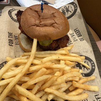 Blackout Burger Bar - Nashville hot chicken sandwich - Not jalepeno hot so likely about a "medium" hot. - Bars Near Me - Mercer, Pennsylvania Blackout Burger Bar - Nashville hot chicken sandwich - Not jalepeno hot so likely about a "medium" hot. - Bars Near Me - Mercer, Pennsylvania