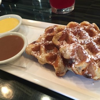 Medina Cafe - Waffles with sauces ($1 each) - Breakfast & Brunch Near Me - Vancouver, British Columbia