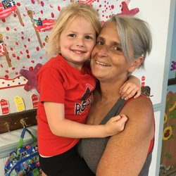 My daughter with one of her favorite teachers, Ms. Louise.