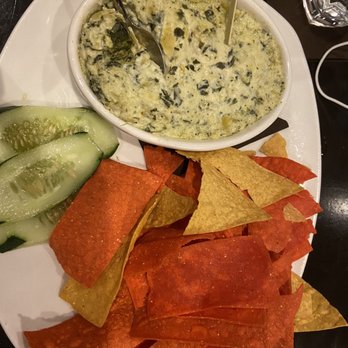 110 Grill - Artichoke dip with chips and cucumber - New American Near Me - Fall River, Massachusetts 110 Grill - Artichoke dip with chips and cucumber - New American Near Me - Fall River, Massachusetts