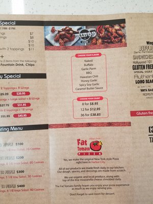 Menu photo 3 Fat Tomato Pizza Los Angeles, CA Menu photo 3 Fat Tomato Pizza Los Angeles, CA
