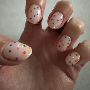 Nou Nail Bar - Rainbow polkadots - Nail Salons Near Me - Saint Louis, Missouri Nou Nail Bar - Rainbow polkadots - Nail Salons Near Me - Saint Louis, Missouri