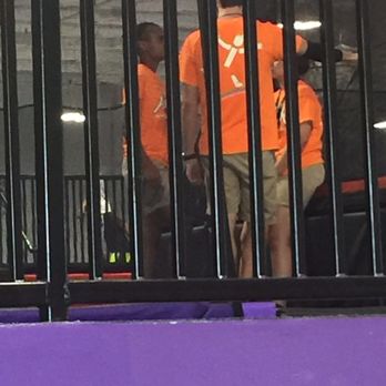 Altitude Trampoline Park - Workers are huddled up and not attending to the children - Trampoline Parks Near Me - Gulfport, Mississippi