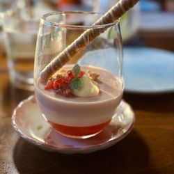 Okini Restaurant & Bar - Strawberry lemon panna cotta