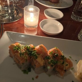 Lure Fishbar - KENAI ROLL:
Spicy Salmon, Cucumber, Scallion, Crispy Shallots - Seafood Near Me - New York, New York Lure Fishbar - KENAI ROLL:
Spicy Salmon, Cucumber, Scallion, Crispy Shallots - Seafood Near Me - New York, New York