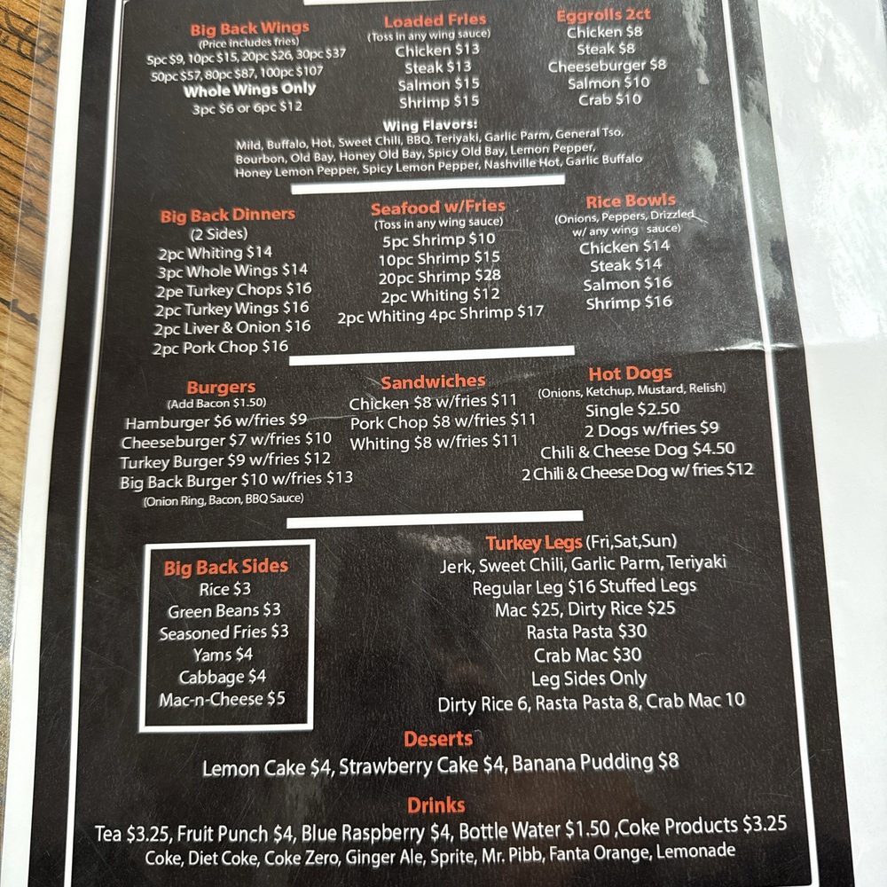 Big Backs Eatery - Menu - Soul Food Near Me - Portsmouth, Virginia Big Backs Eatery - Menu - Soul Food Near Me - Portsmouth, Virginia