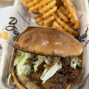 Beignet Spot - Jerk chicken sando - Coffee & Tea Near Me - Riverside, California Beignet Spot - Jerk chicken sando - Coffee & Tea Near Me - Riverside, California