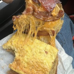 Annex Coffee House - Bacon egg and cheese on a Croissant