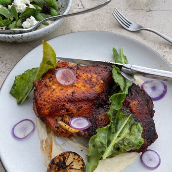 Manuela - Pitman Farm's half chicken and blistered snap peas - New American Near Me - Los Angeles, California Manuela - Pitman Farm's half chicken and blistered snap peas - New American Near Me - Los Angeles, California