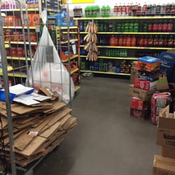 Dollar General - Carts on the floor, products everywhere.