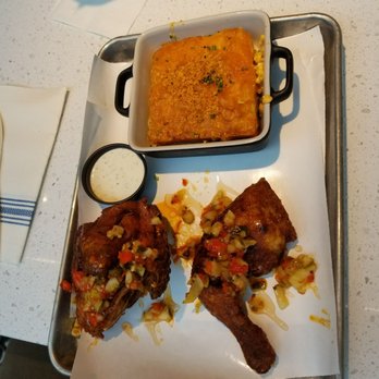 Cask & Larder - Chicken with side of baked Mac & cheese - Southern Near Me - Orlando, Florida