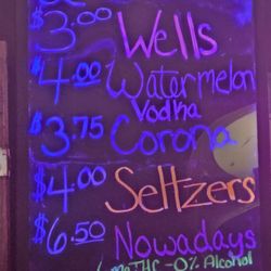 Gunny's Mill - Drink prices