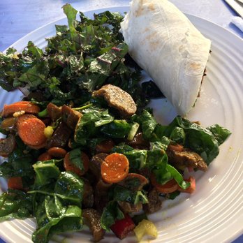 Desert Roots Kitchen - 2 green salads and a half lentil wrap - Vegan Near Me - Tempe, Arizona