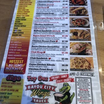 Bayou City Wings - Lunch menu - Chicken Wings Near Me - Pasadena, Texas Bayou City Wings - Lunch menu - Chicken Wings Near Me - Pasadena, Texas