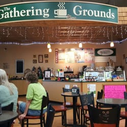 The Gathering Grounds Coffee Shop - Cute lil spot chill & cup of java on a couch Have Free Wi-Fi dunno that I would read since get noise from shoppers not super loud either