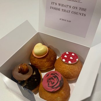 Choux - Passion Fruit, Hazelnut, Raspberry, Vanilla - Bakeries Near Me - San Francisco, California Choux - Passion Fruit, Hazelnut, Raspberry, Vanilla - Bakeries Near Me - San Francisco, California