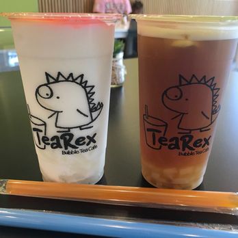 TeaRex Bubble Tea Cafe - Lychee freeze and mango black tea - Bubble Tea Near Me - Skokie, Illinois