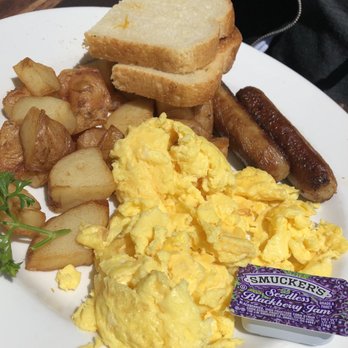 Broderick - OLD SCHOOL BREAKFAST PLATE - $13 - 2 eggs, house potatoes, sourdough toast, choice of bacon, country sausage patty or seared tofu. - Burgers Near Me - Walnut Creek, California