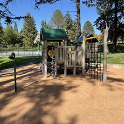 Cedar Mill Park - Cute little playground with a play structure and swings (not shown).