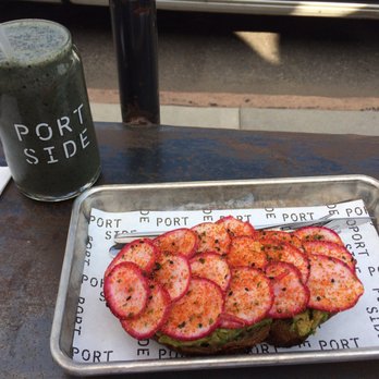 Port Side - Avocado toast and kale smoothie. Excellent presentation! - Breakfast & Brunch Near Me - Denver, Colorado