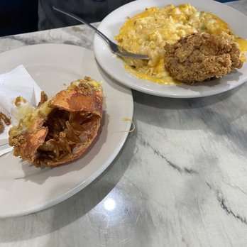 Brunch Junkie - This was seafood macaroni and cheese it had lobster shrimp and I believe it had fried crab this was my husband dish. - Breakfast & Brunch Near Me - Zachary, Louisiana Brunch Junkie - This was seafood macaroni and cheese it had lobster shrimp and I believe it had fried crab this was my husband dish. - Breakfast & Brunch Near Me - Zachary, Louisiana