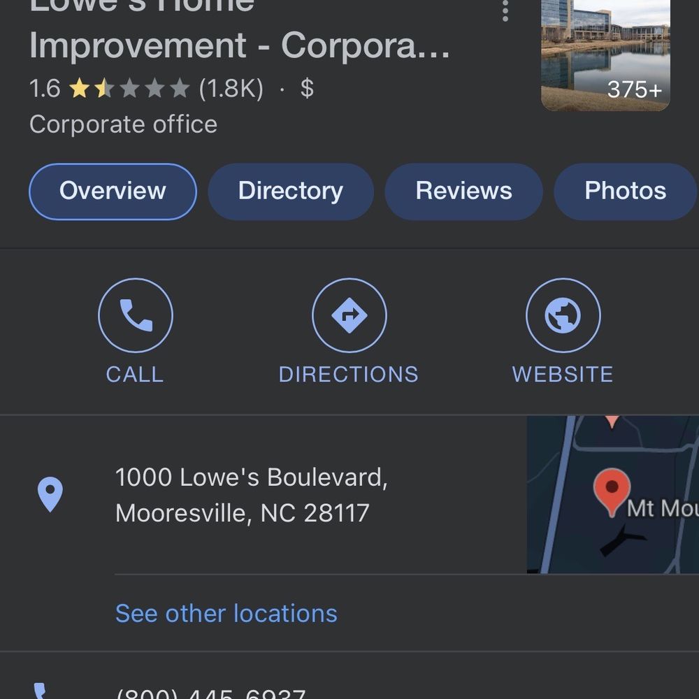 Lowe's Home Improvement - Information on how to contact Lowes corporate headquarters. - Hardware Stores Near Me - Lilburn, Georgia Lowe's Home Improvement - Information on how to contact Lowes corporate headquarters. - Hardware Stores Near Me - Lilburn, Georgia
