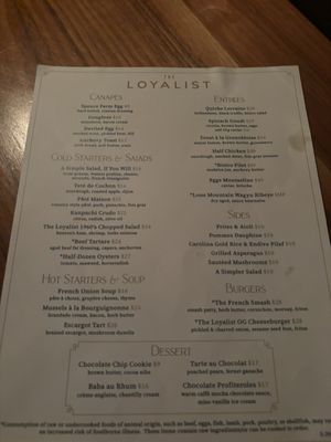 Menu photo 2 The Loyalist Chicago, IL Menu photo 2 The Loyalist Chicago, IL
