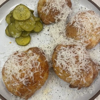 Salt + Ash - Cacio e Pepe Cheese Puffs - New American Near Me - Duck Key, Florida Salt + Ash - Cacio e Pepe Cheese Puffs - New American Near Me - Duck Key, Florida