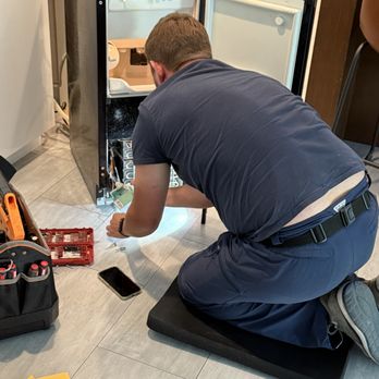 Quick N Easy Appliance Service - Serge inspecting the ice maker - Appliances & Repair Near Me - Palm Desert, California