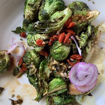 Splashes Restaurant - Brussels sprouts with an amazing sauce - New American Near Me - Laguna Beach, California