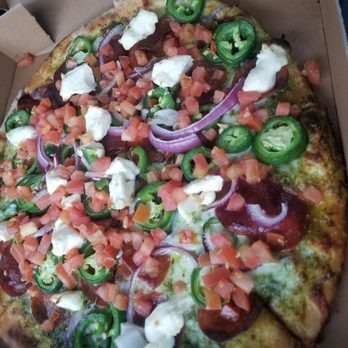 Kaos Pizzeria - Jalapeno Business  with an addition of pepperoni - Pizza Near Me - Denver, Colorado